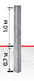 Столб "Базовый" паз 1,0 м