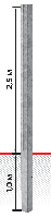 Столб "Базовый" паз 2,5 м