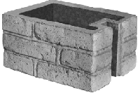 Блок "Кирпич" 1 паз
